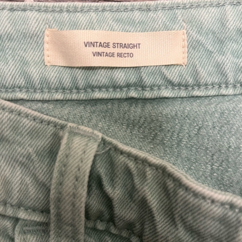 Universal tread vintage straight Light Green Denim Jeans - Picture 3 of 8
